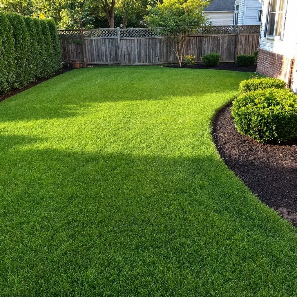 Beautiful landscaped backyard